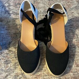 J. Crew ankle wrap espadrille. Worn once!